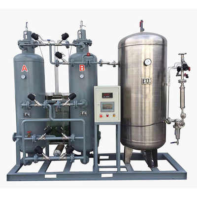 Générateur de gaz d' oxygène médical en acier inoxydable de 5 Nm3/H, générateur d' oxygène de 300 ppm Système PSA
